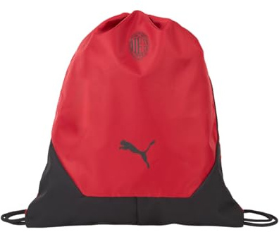 A.C. Milan Sportbeutel, Turnbeutel mit Logo, offizielles Produkt, Schwarz