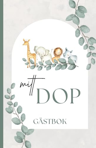 Mitt dop: Premium Gästbok och minnesalbum | för 40 gäster | Fotoalbum | Utrymme för meddelanden, råd, önskemål | Swedish | Svenska | Boho | Chic