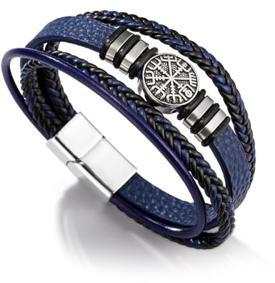 Dreamtimes Viking Vegvisir Pirate Kompass Herr Armband Vintage Norrniska Symboler Armband Viking Rune Kompass Norra Armband Skandinaviska Vikings Smycken