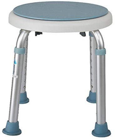 WTLONBF Seat Shower Chair,Lightweight Shower Seat Rotating Round Bath Stool Bathtub Lift Chair with Non-Slip Leg Pad,Load of 150 Kg,Bathroom Safety