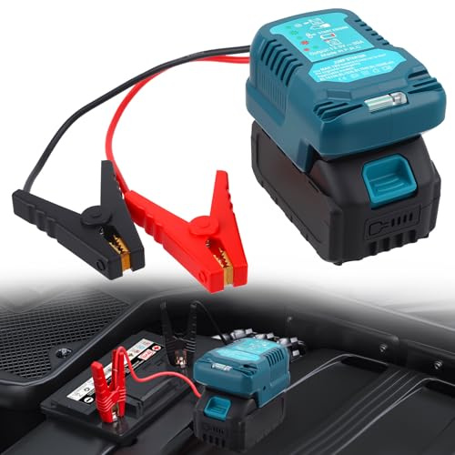 Adaptador de batería de arranque para coche, compatible con batería Makita de 18 V, dispositivo de arranque portátil y adaptador de banco de energía, batería de 12 V, ayuda de arranque para asistencia