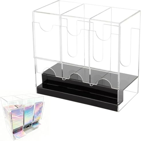 3-Slot Booster Pack Dispenser - Passar 120 boosterpaket för dispensering, skydda din tränarlåda från slitage med snygg akryl, kompatibel med samlarkortsboosters och sportkort