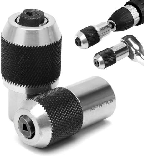 Yuragim 3/8 Drive Adjustable Adapter, 2 Stück Verstellbarer Gewindebohrer-Steckschlüssel-Adapter, Kompaktes Gewindebohrer-Set für kleine Werkstätten Akkuschrauber und Bohrmaschinen/ 6-1/2, 3/8