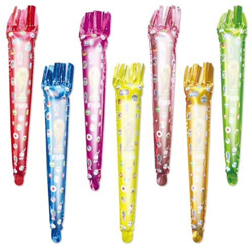 14 PCS Round Cheering Sticks Inflatable, Round Aluminum Foil Inflatable Sticks, Reusable Inflatables Clapping Sticks, World 2026 Football Party Decorations, for Sports Event Party Birthday Wedding