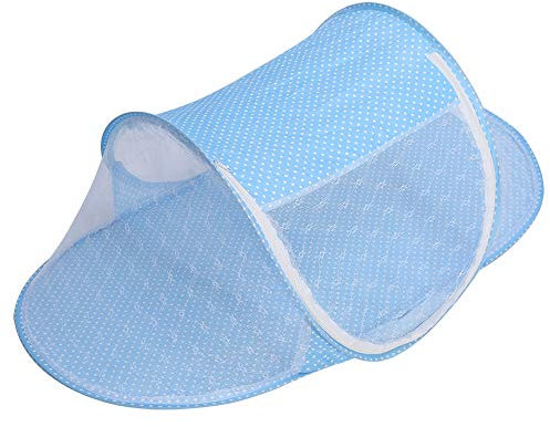 Baby Moskitonetz Insektenschutz Weich Bettzubehör Sommer Outdoor Indoor Faltbar Tragbar 0-1 Alter Baby(Blau),Baby-Moskitonetz