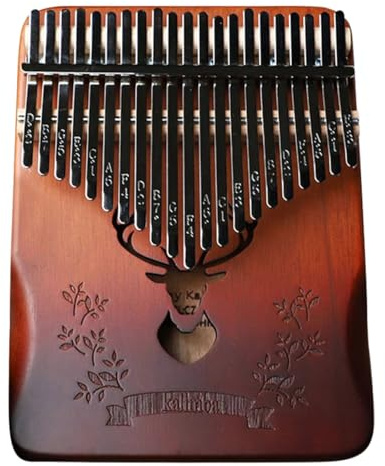 Kalimba Thumb Piano 21 key Marimba Wood Mbira Hand Rest Portable Mahogany African Finger Piano Pocket Music Instrument with Instruction Carrying Bag for Gig Party Beginners Gift