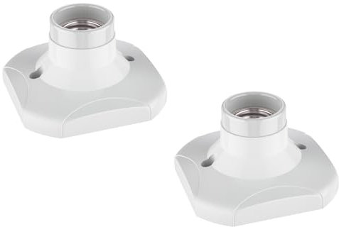 ledscom.de 2 pezzi Plafoniera/porta lampada ELEKTRA, bianco, 1x E27 max. 60W