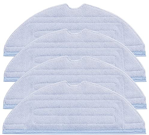 VIEWALL 4 Stück Wischtücher für Roborock S8 / S8+ S7 / S7+/ S7 MaxV Ultra / S7 MaxV/S7 Pro Ultra/T7 / T7plus Saugroboter, Mikrofaser Weich Waschbar und Wiederverwendbar Ersatz Wischtücher Mop