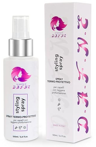 Le Perle di Dafne - Spray termoprotettore capelli professionale con cheratina - Protezione Termica da Calore e UV, Idratante e Profumato, ristrutturante e anti-Crespo per Capelli Lucenti - 100ml
