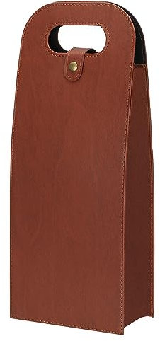 PATIKIL 2 Bottle Wine Gift Bag, Wine Bag Reusable Leather Wine Tote Carrier for Wine Bottles Portable Champagne Gift Bags for Picnic Party Wedding, Coffee