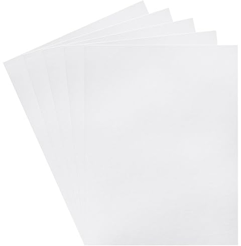Pack of 5 1 mm Flexible Craft Felt,20 x 30 cm with Fine Wool Quality,Soft | Fabric for Crafts, Patchwork, Sewing, DIY, Children's Decoration and Projects (White)