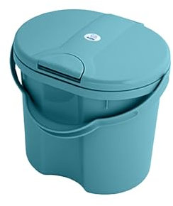 Rotho Babydesign TOP Windeleimer - recycelt - Windeleimer - geruchsdicht - ohne Nachfüllkasetten - Wickeleimer - gra