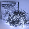 Luccika, Cluster-Lichterkette, Eisweiß, 20 Meter, 1000 LEDs, Ø 3 mm, Lichterkette für Weihnachtsbaum, 4 Lichteffekte, Fernbedienung, Timer, grünes Kabel IP44, Verwendung im Innen- und Außenbereich