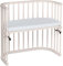 babybay Original Beistellbett aus massivem Buchenholz/kompakt & verwandelbar/Kinderbett Höhe stufenlos verstellbar & umweltfreundlich/mitwachsendes Babybett (beige lackiert) / inkl. Matratze