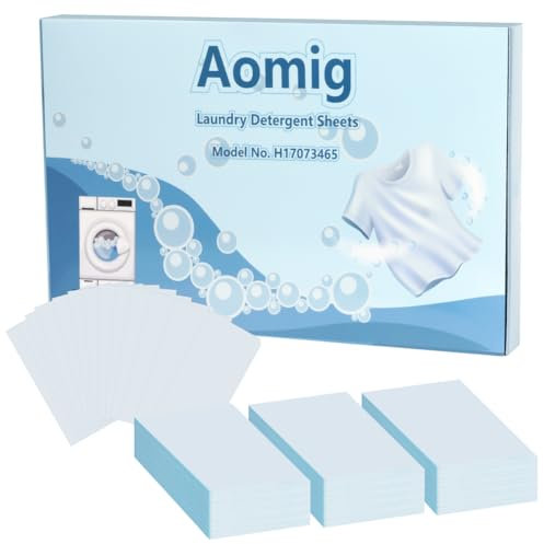 Aomig Detersivo foglie color detersivo sostenibile per bianco colore senza plastica smantellabile smacchiatore all-in-1 detersivo da viaggio detersivo per vestiti, biancheria da letto, trapunte,