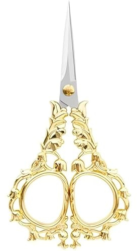 Vintage Stickschere Nähschere, Goldfarben Scharf Klein,Antik Stil Edelstahl Bastelschere Für Stoff Faden Handarbeiten DIY Schneiden Nähen Bastelbedarf Werkzeug