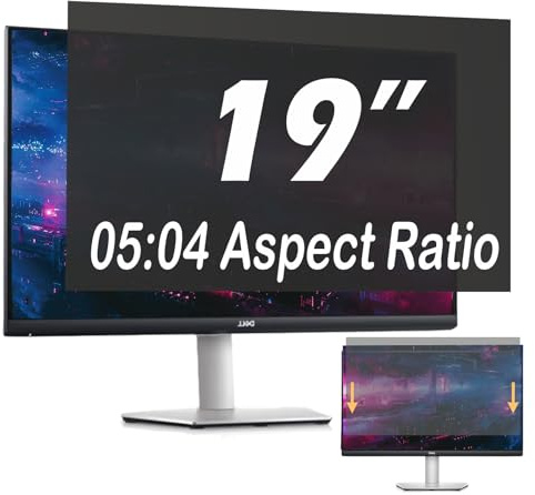 PRSPR 19 05:04 Privacy Screen for PC & Laptop Monitor, 05:04 Anti-Spy Filter, Blue Light & Anti-Glare Reversible Screen Protector, Easy Slide-On Installation