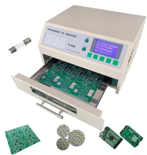 Återflödesugn lödstation, effektivt infraröd värmeverktyg för PCB SMD SMT BGA-omarbetning och blyfri lödning, skrivbordsdesign, mångsidig funktionalitet