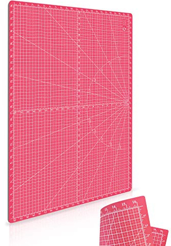 Golden Plus A1 Tapis de découpe antidérapant, auto-réparateur, durable, double face parfait pour l'art et l'artisanat, couture, tissus, projet de scrapbooking A1 Rouge