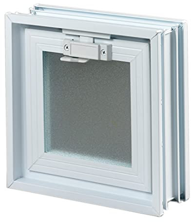 Finestra di ventilazione da inserire in una parete di vetromattoni o muratura | Dimensioni cm 24X24X8 | Unità di vendita 1 finestra