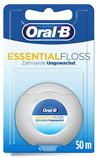 Oral-B Essentialfloss Zahnseide Ungewachst, 50 m