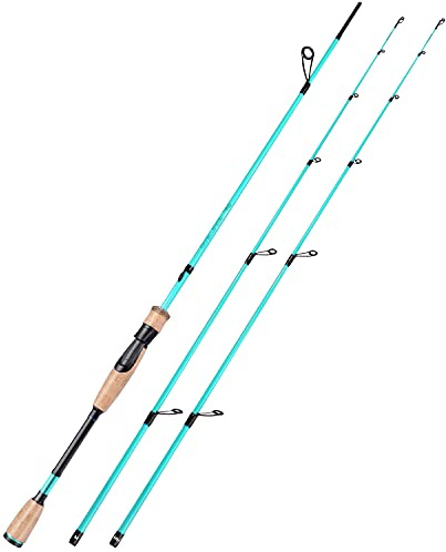 Sougayilang Angelrute, 30 Tonnen Kohlefaser, empfindliche 2-teilige Baitcasting-Rute und Spinnrute für Süßwasser oder Salzwasser, Angelrute in Turnierqualität mit 2 Spitzen für Bass-L1.8M-ZB