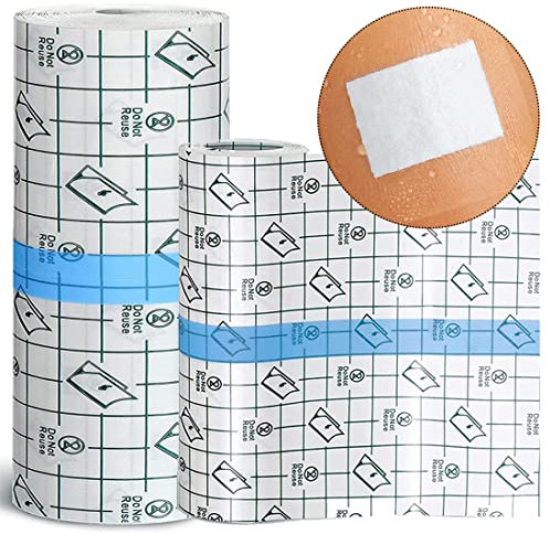 Benda Trasparente Impermeabile, Pellicola Per Tatuaggi, Nastro Medico Trasparente, Cerotto Impermeabile 10 Cm x 10 m, Bendaggio Per Ferite, Per Sport Dopo l'Intervento Chirurgico Docce, Anallergico