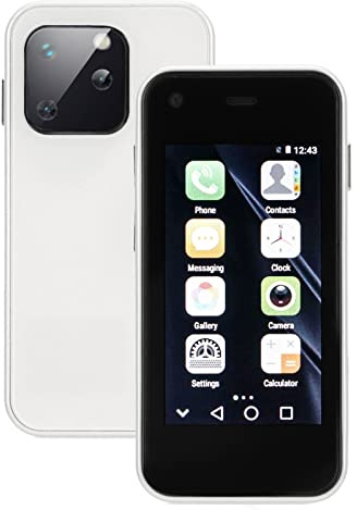 2022 XS13 Mini 3G-smartphone Olåst, 2,5-tums HD-pekskärm, 1 GB RAM 8 GB ROM Dual SIM Dual Standby-mobiltelefon, Lätta Mobiltelefoner för äldre Studenter(pärlvit)