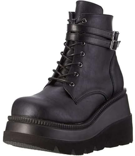 ticticlily Femmes Gothique Bottes Talons Hauts Compensés Plateforme