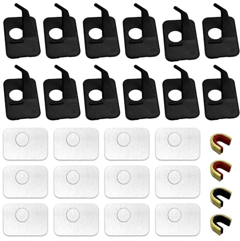 Jiehaojia 12 Pezzi Nero Plastica Freccia Resto Tiro con L'Arco RH Ricurvo Arco Freccia Resto Caccia Tiro Targeting Accessorio Mano Destra con 4 Pezzi Bowstring Nock Point Accessori
