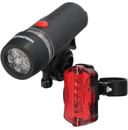 WOLFPACK LINEA PROFESIONAL Kit Luces Led Delantera y Trasera Para Bicicleta/Patinete. Funcionamiento a Pilas.