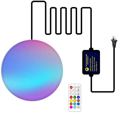 TOVEENEN 20W LED Pool Light for Above Ground Pool, Color Underwater Magnetic Pool Lights for Swimming Pool Lighting, Low Voltage Waterproof Pool Light