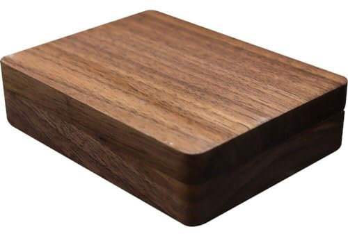 Visitenkartenetui Aus Holz, visitenkartenetui Magnetverschluss, Quadratisches Visitenkartenetui Aus Schwarzem Walnussholz, Verwendung Als Visitenkartenetui