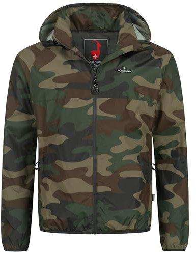 Höhenhorn Rigi Herren Regen Jacke Outdoor Rain Camo Grün Gr. XL