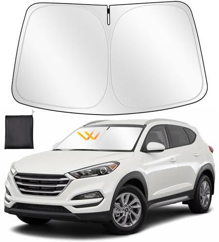 ZATOOTO Parasol para Hyundai Tucson 2021-2024, Parasol Coche Delantero Plegable, Grueso y Reflectante de Poliéster Bloquea los Rayos UV y Mantiene el Coche Más Fresco