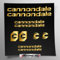 Stickersland® Aufkleber-Set kompatibel mit Rahmen Cannondale V2 MTB Mountainbike und Helm | Decals Aufkleber für Fahrrad Schriftzug Logos | Stickersland® (Gold glänzend metallisiert)
