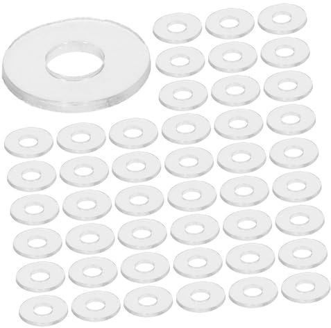 HAWILLOSCH 500piezas Arandelas De Plástico Aislantes Transparentes Arandelas De Fijación Multiusos Para Manijas De Puertas De Ducha De Vinilo Para Tornillos Junta De Sellado