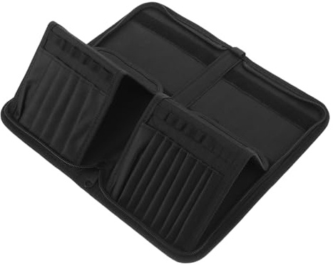 WRITWAA Borsa Porta-pennelli da Trucco in Tela Organizer per Attrezzi da Trucco Riutilizzabile Porta-pennelli Multi Viaggi e Organizzazione