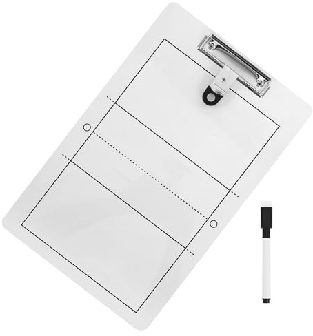 SMASOLO Lavagna Tattica Cancellabile per Allenatori di Pallavolo, Doppio Lato, Pennarello, Strumento per Allenamento e Partite, Utilizzo in Campo e Analisi Tattica Sportiva