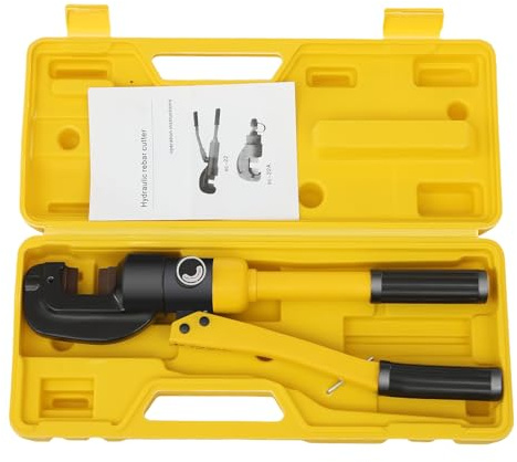 8T Hydraulischer Bolzenschneider Bewehrungsschneider 4-16mm Hydraulic Rebar Cutter Tragbarer Baustahlschneider Werkzeugkasten für Hraubgewindestaal Runden Stahl Stahl