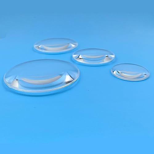 Dubbel konvex akryllins - 30 mm/40 mm/50 mm/60 mm med brännvidder på 70/138/180/100 MM for optiska applikationer(D60mm FL180mm)