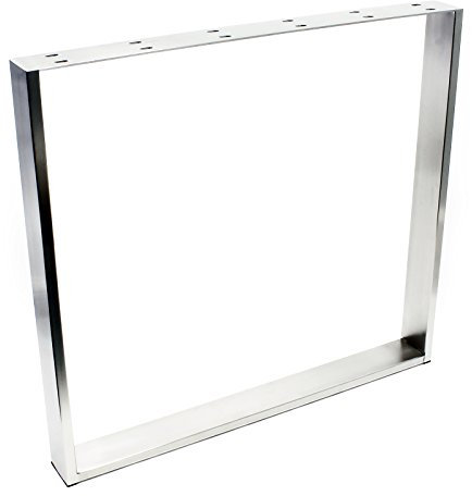 Wiltec Tischgestell aus Edelstahl 80x8x73cm Tischbein für drinnen und draußen Tischuntergestell Tischkufe Kufengestell