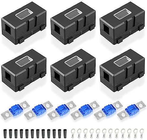 Midi Sicherungshalter, 6 Stück Ans Auto-Sicherungshalter Und 6 Stück Mega Sicherung 60 A, Mega Sicherungshalter, Auto Sicherungshalter, Sicherungshalter Kfz Für Autos, Lkws, Fahrzeuge