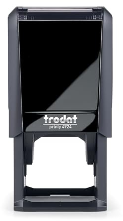 STAMPRINT VERSAL | Sello Personalizado | Sellos Empresa Automatico | Sellos Oficina Caucho Direccion | Sello Logo | TRODAT 4928 | Diseño 38x38mm | 6 Líneas | Tinta Incluida (38x38mm 6 lineas)