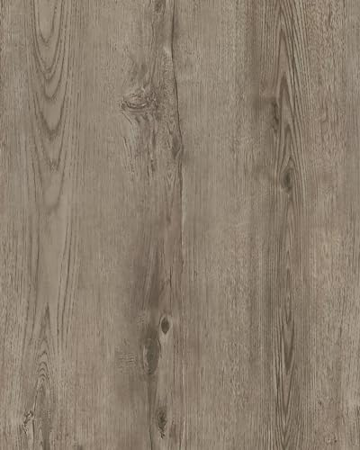 GloryTik 118X17.7 Grey Brown Wood Grain Contact Paper Faux Wood Peel and Stick Wallpaper Wood Removable Self Adhesive Waterproof Wallpaper