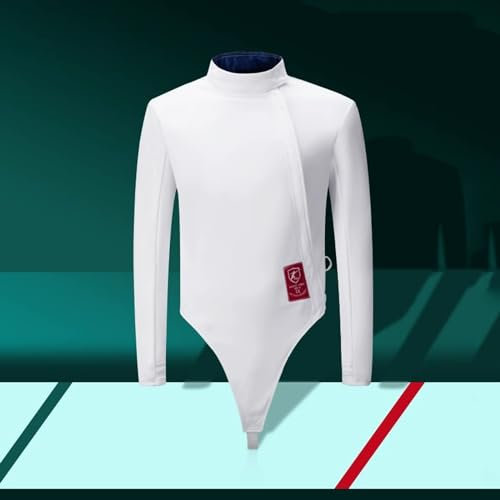 JUNYOHOA Fechtbekleidung for Erwachsene und Kinder, 350N-Trainingsfechtoberteile, Schutzkleidung for Florett, Degen, Säbel und Fechten (Color : Left Hand, Size : 54#)