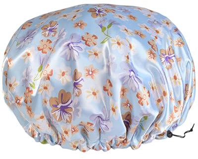 Zeayebsr Bonnet De Douche,1 Pieces Bonnet de Douche Etanche, Bonnets de Bain Réutilisables avec Des Bandes Élastiques Pour Femmes Filles Douche SPA Salon，bonnet de douche femme