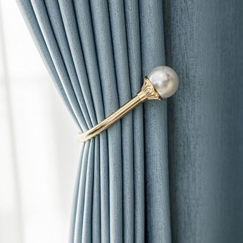 CERTNKI Blue Blackout Curtains Opaque Blackout Curtain Thermo Curtain Cold Protection Warm Darkening Curtains Living Room for Living Room Bedroom,Hook up,H180xB140cm