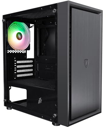 1st Player B5-M Micro-ATX/Mini-ITX PC Gaming Case - Superior Cooling Meets Sleek Design - Black - No Fans included