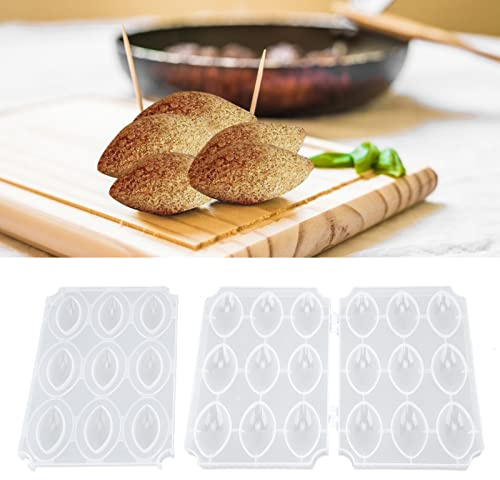 Mtlavishness-molde para albóndigas, procesador Manual para hacer pan de carne, herramienta de prensa DIY, 9 rejillas, fabricante de carne casero, accesorios de cocina (Transparente)